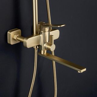 Душевая стойка Frap F2461-3 золотой сатин